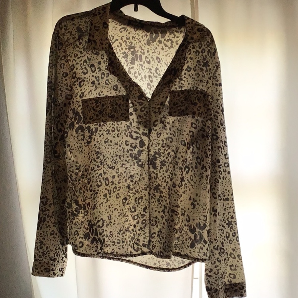 Boohoo sheer blouse